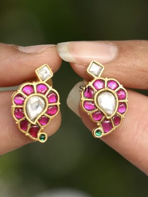 Traditional Jadau Kundan Ear Studs