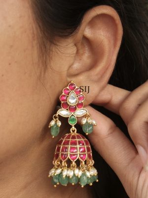 Gold Plated Jadau Kundan Jhumkas