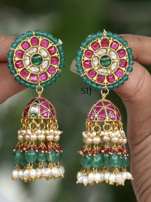 Traditional Jadau Kundan Jhumkas