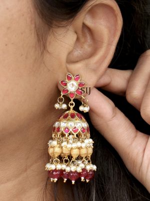 Imitation Jadau Kundan Jhumkas