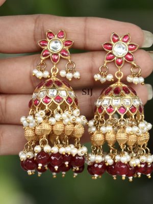 Imitation Jadau Kundan Jhumkas