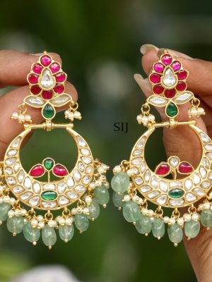 Imitation Chandbali Jadau Kundan Earrings