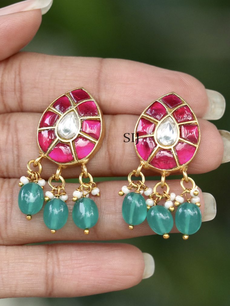 Imitation Jadau Kundan Stud Earrings