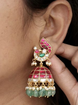 Traditional Jadau Kundan Jhumkas