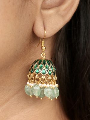 Imitation Hoop Jadau Kundan Jhumkas