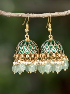 Imitation Hoop Jadau Kundan Jhumkas