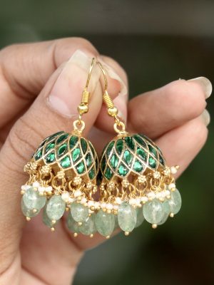 Imitation Hoop Jadau Kundan Jhumkas