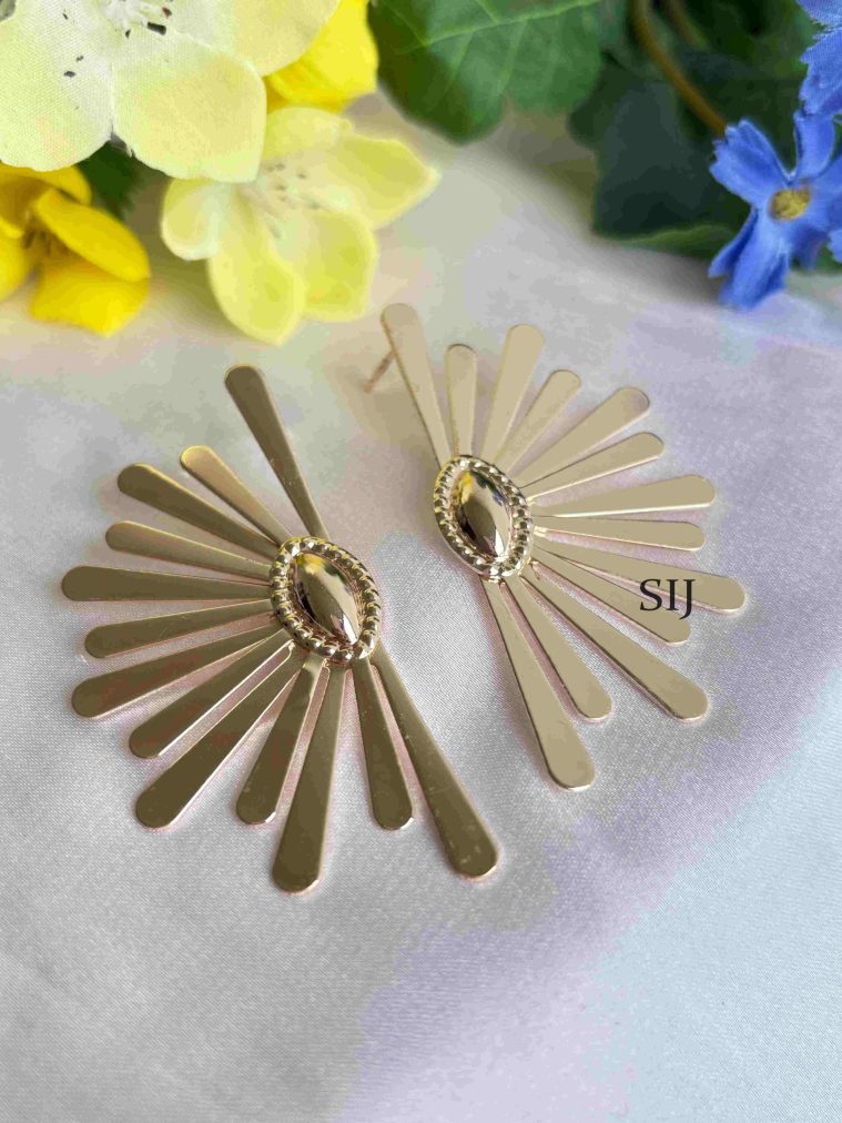 Artificial Half Sun Earrings