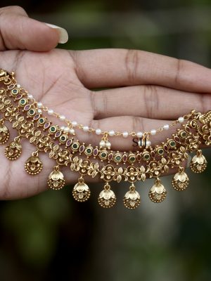 Traditional Bridal Gold Finish Ear Chain