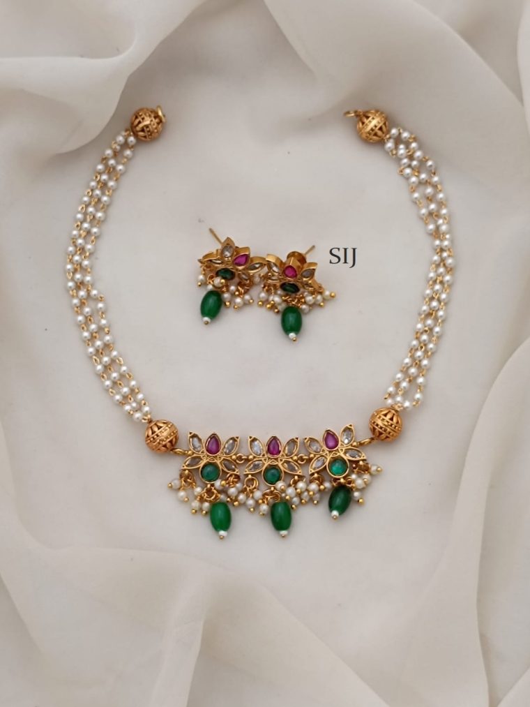 Traditional Pearl Lotus Necklace