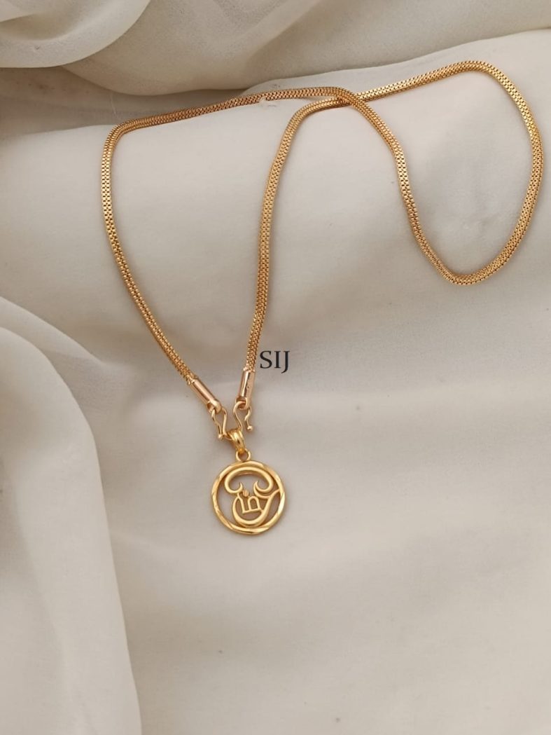 Imitation Om Pendant Chain