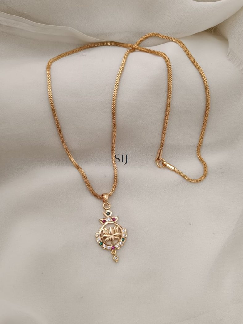 Traditional Lotus Pendant Chain