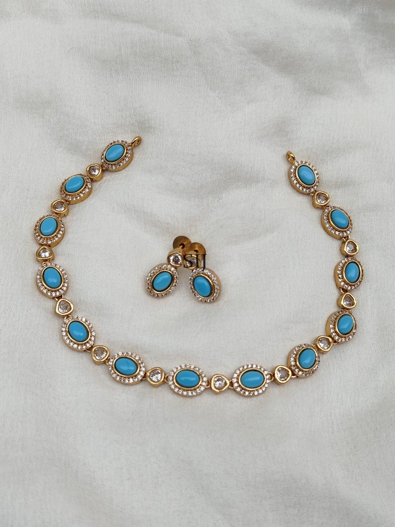 Artificial Turquoise Color Necklace