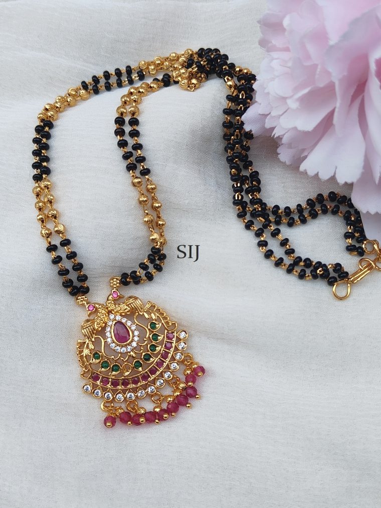 Imitation Black Beads Mangalsutra Set