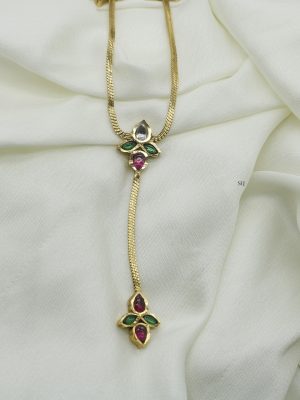 Imitation Chain Necklace with Ear Studs