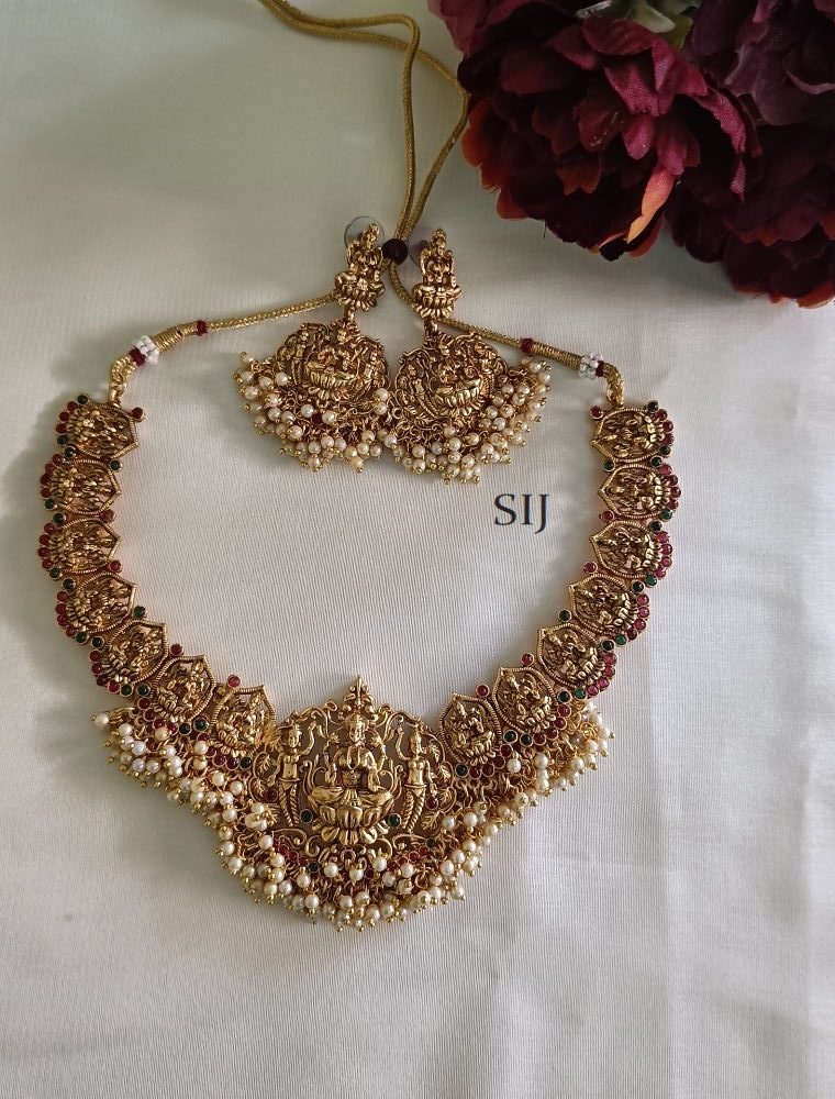 Traditional Lakshmi Necklace Set