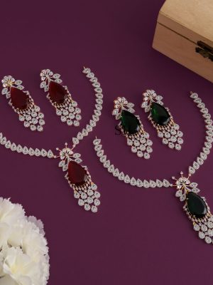 Traditional Cubic Zirconia Stones Necklace