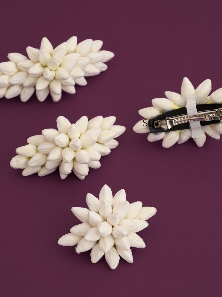 Artificial Jasmine Buds Look Alike Hair Clips