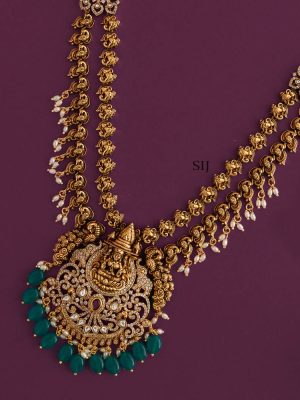 Antique Green Stones Lakshmi Haram