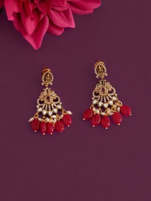 Imitation Red Stones Lakshmi Haram