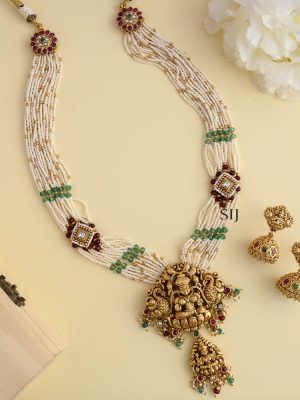 Imitation Gaja Lakshmi Beaded Haram