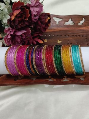 Artificial Glass Bangles Set(Set of 4 Bangles)