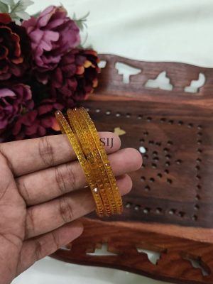 Artificial Glass Bangles Set(Set of 4 Bangles)