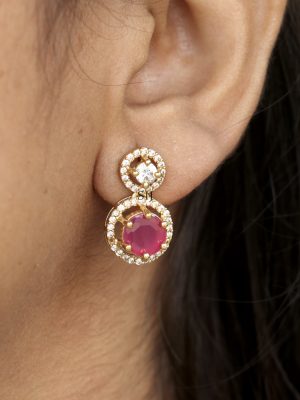 Artificial Rani Ratan AD Earrings