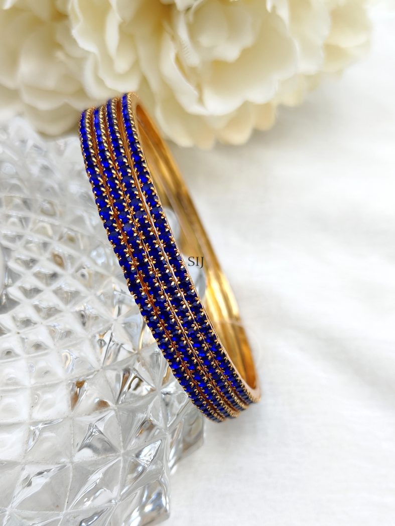 Blue Color Stones Bangles