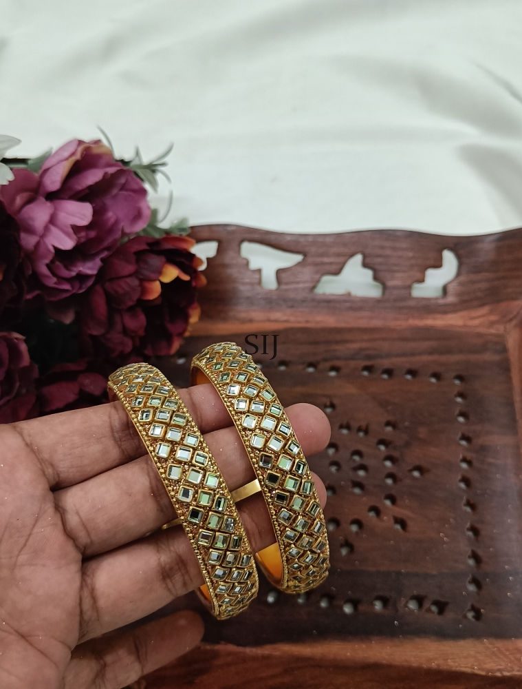 Gold Finish Kada Bangles Set