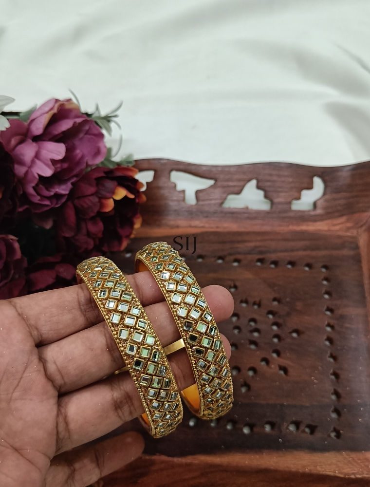 Gold Finish Kada Bangles Set