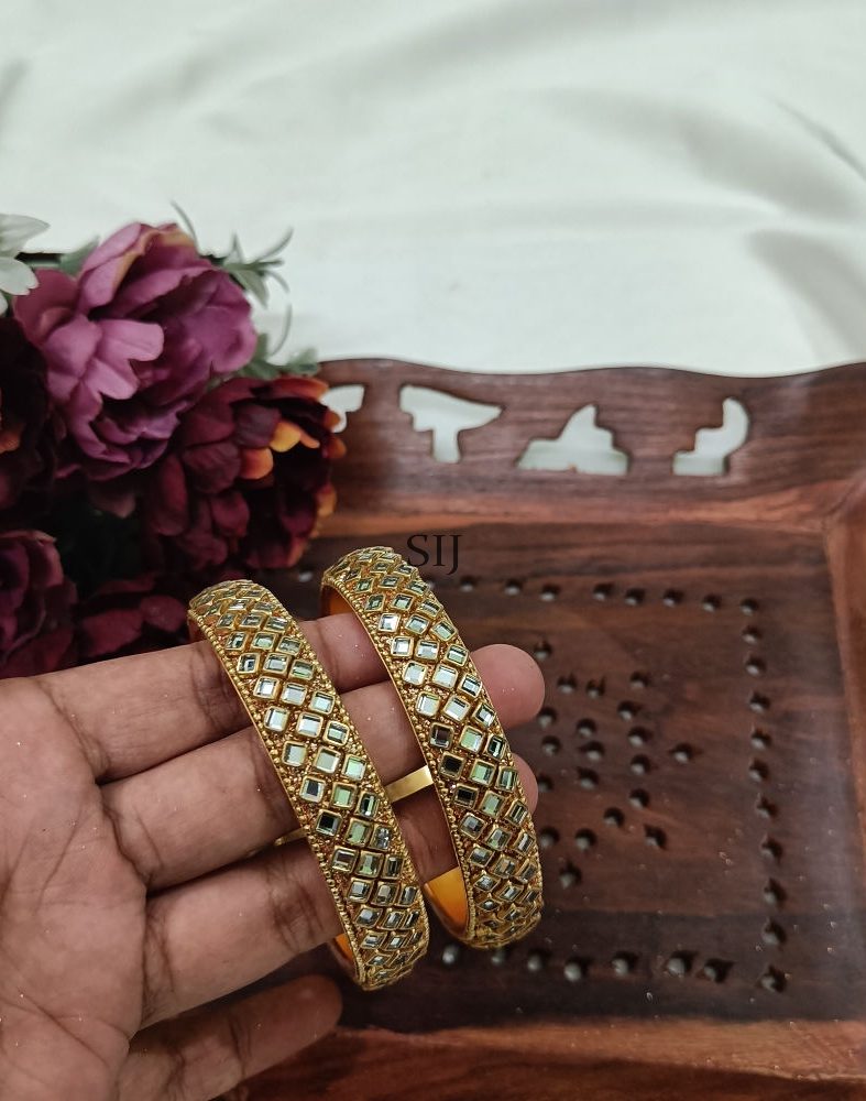 Gold Finish Kada Bangles Set