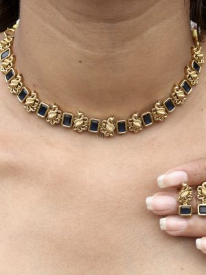 Gold Finish Padmarekha Necklace