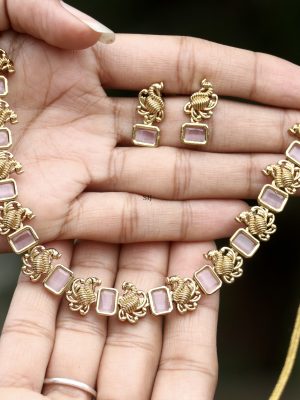 Gold Finish Padmarekha Necklace