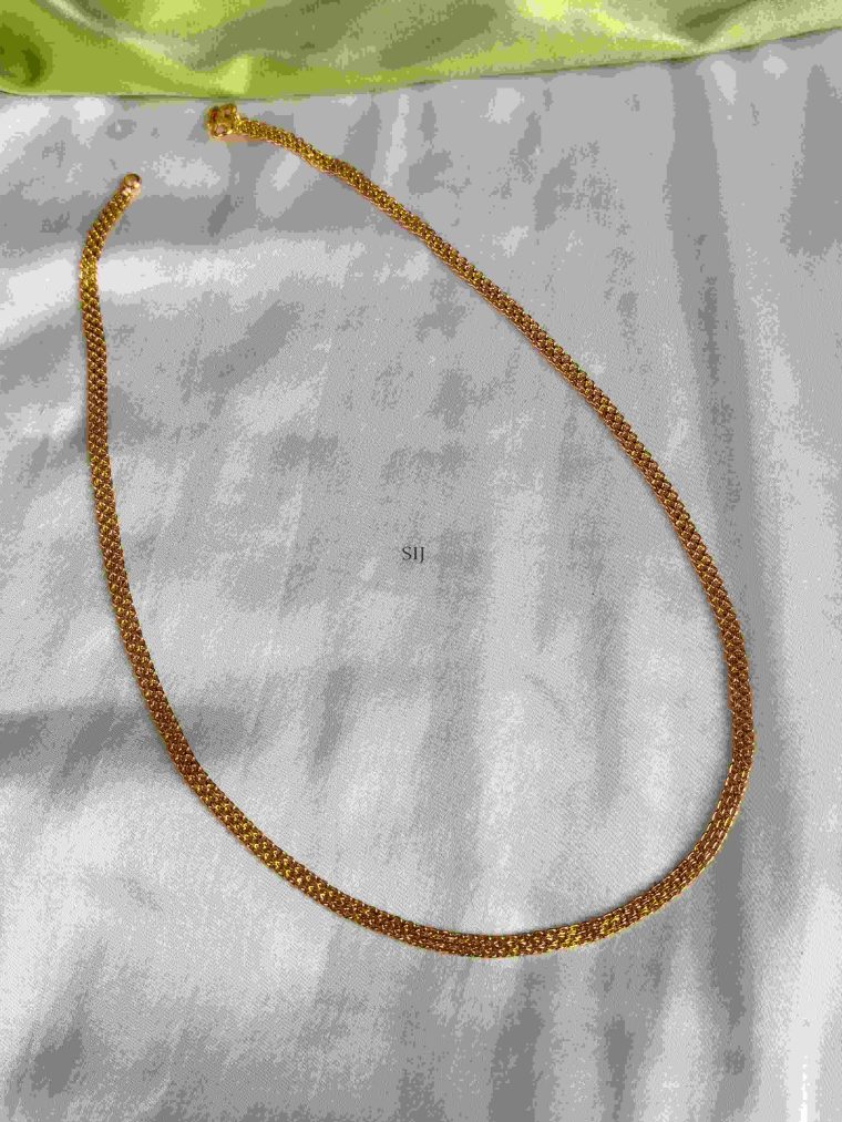 Gold Plated Flat Simple Chain