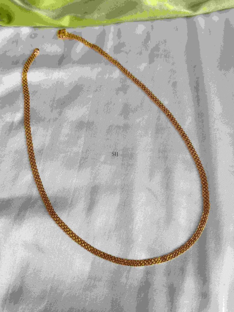 Gold Plated Flat Simple Chain