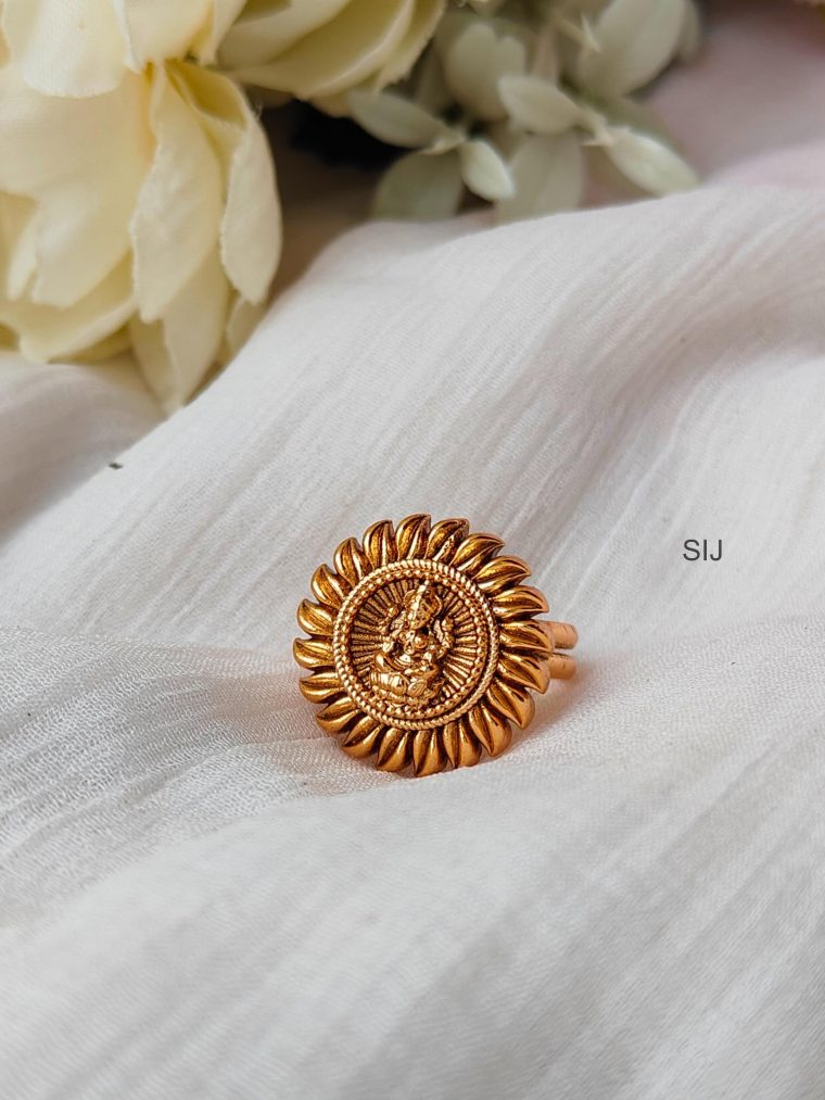 Imitation Lakshmi Adjustable Finger Ring