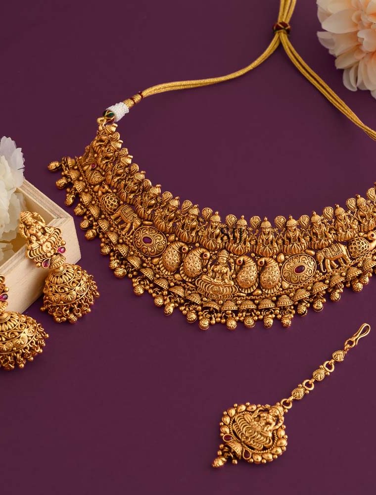 Imitation Maang Design Choker With Tikka