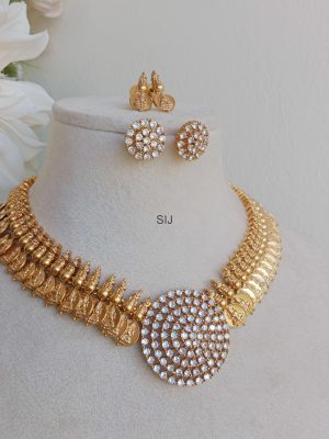 Lakshmi Kasulu with Stone Pendant Necklace Set