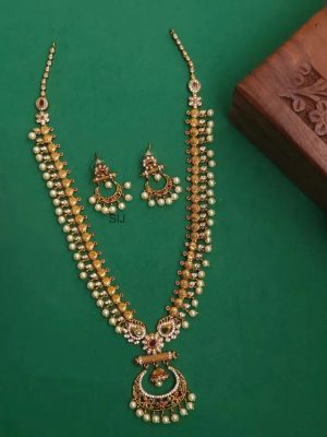 Multicolor Stone & Pearl Mangalam Long Haram