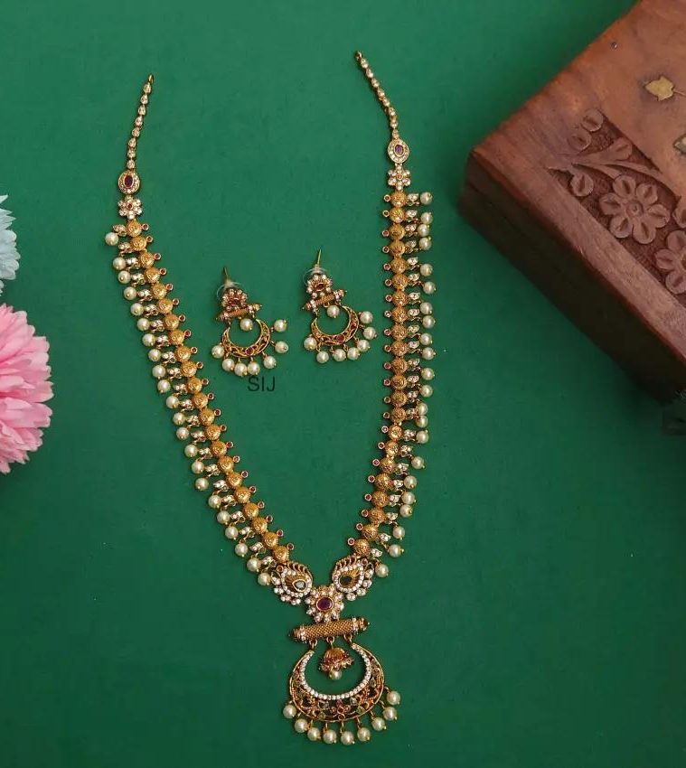 Multicolor Stone & Pearl Mangalam Long Haram