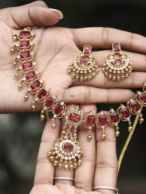 Multicolor Stones Kalpana AD Choker