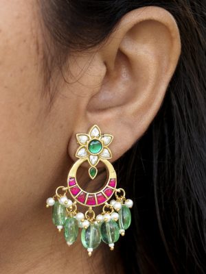 Noor-E-Chand Jadau Kundan Earrings