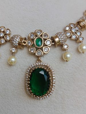 Pearl Drop Italian Necklace set