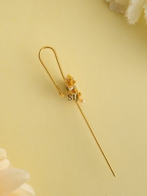 Pearl Drop Peacock Design Ear Cuffs