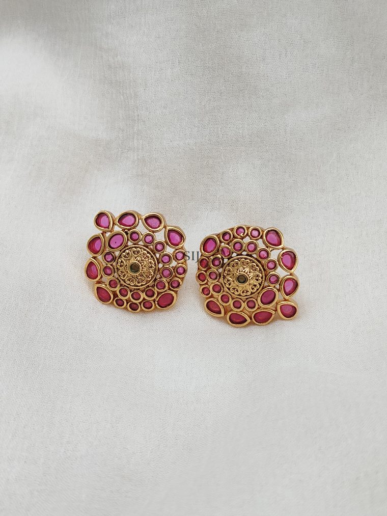 Pink &Ruby Kemp Ear Studs