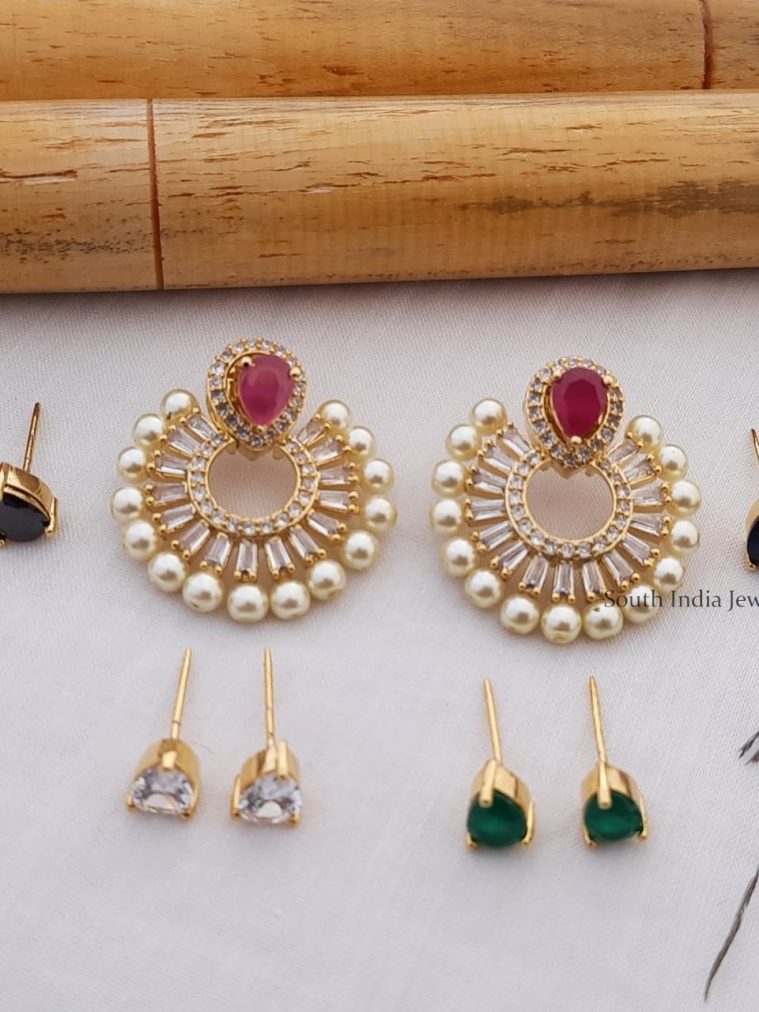 Chandbali Changeable AD Earrings