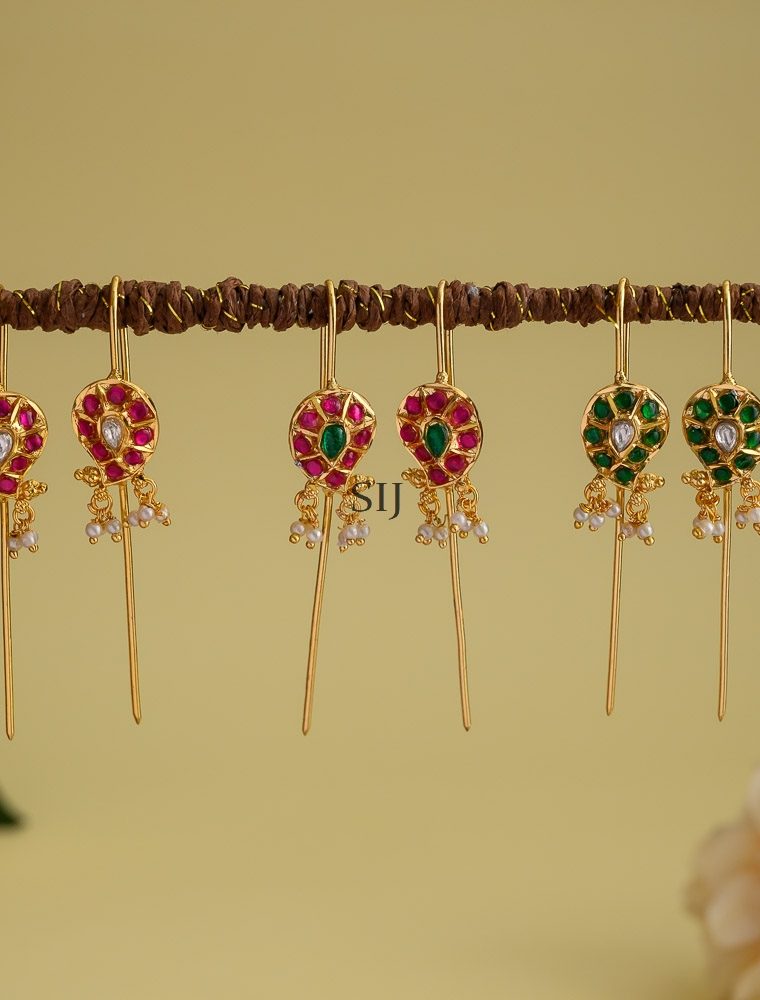 Traditional Jadau Kundan Mango Design Ear Cuffs