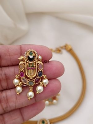 Traditional Perumal Attigai Necklace