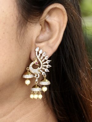 Imitation Peacock Jhumkas